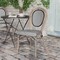 Flash Furniture Marseille Thonet French Bistro Stacking Chair, Black/White Textilene and Bamboo Print Alum Frame SDA-AD642002S-TXT-BLKWH-LTNAT-GG - alternate 7
